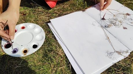 Nature Drawing - mit Papier und Stift in den Park
