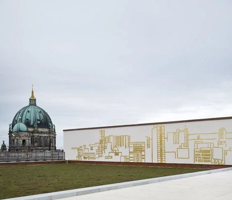 "Insurgentes Sur", Kunst am Bau, Dachterrasse Humboldt Forum