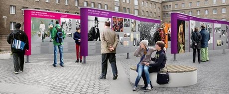 Open-Air-Ausstellung über die Revolution in der DDR (Modell)