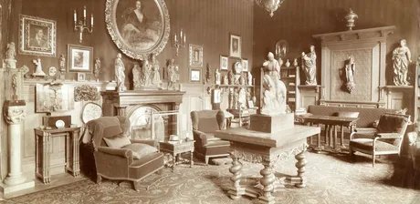 Villa Oppenheim, Tiergartenstraße 8a, Herrenzimmer, Fotografie zwischen 1911 und 1919