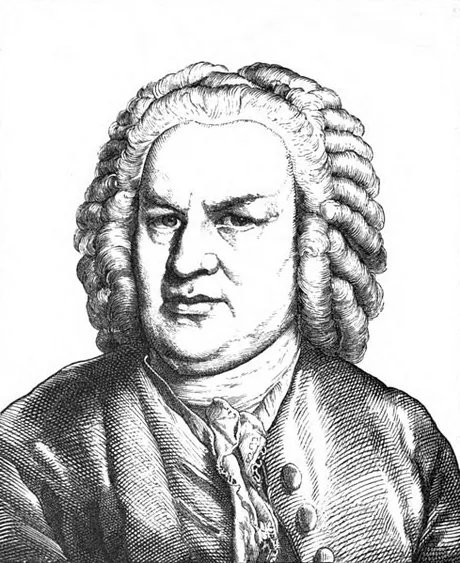 Kohlezeichnung Portrait J.S. Bach