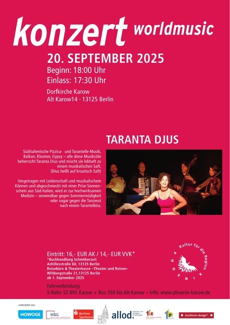 Plakat - konzert worldmusic, 20.09.2025