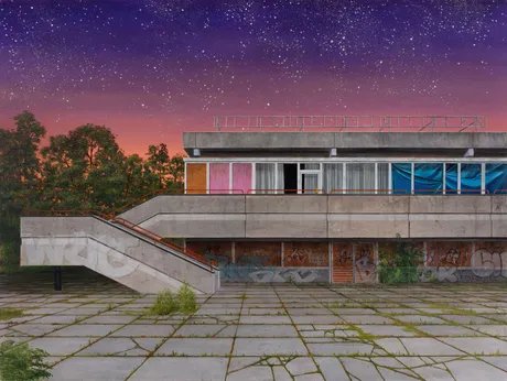 Christian Thoelke, Würfel, 2025 Öl auf Leinwand, 150 × 200 cm