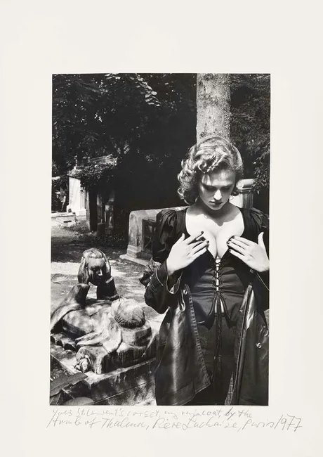 Helmut Newton Père Lachaise Tomb of Talma Paris 1977