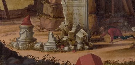Vittore Carpaccio, Die Grabbereitung Christi (Detail), ca. 1515–1520