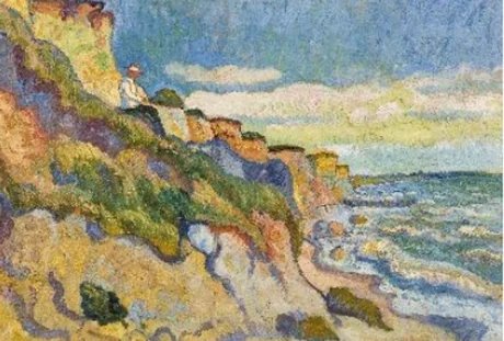 Cesar Klein  Ahrenshoop II  (Felsen am Meer), 1909  Öl auf Malpappe  Privatsammlung Berlin 