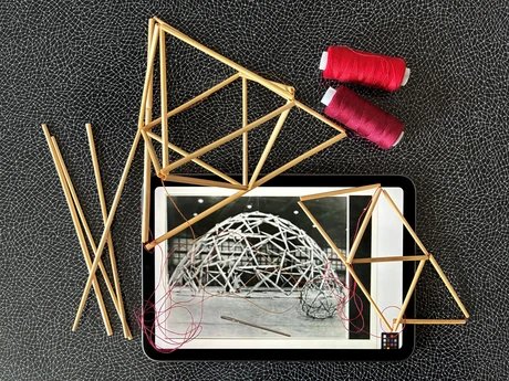 Bauhaus-Werkstatt: Geometrie? Himmeli! Foto: Cornelia Durka