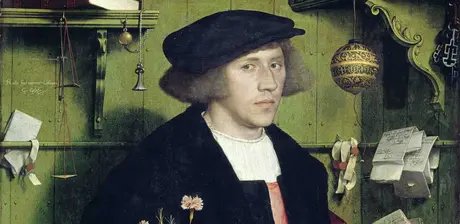 Hans Holbein (der Jüngere), Der Kaufmann Georg Gisze (1497-1562), Detail