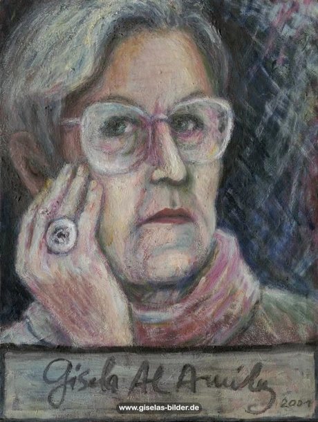 2010001 Gemaelde Selbstportraet Mit Grosser Signatur Malerin Gisela Al Amily