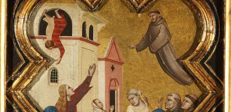 Taddeo Gaddi, Der heilige Franziskus erweckt ein Kind (Detail), um 1335