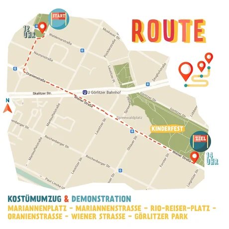 Kinderkarneval Route