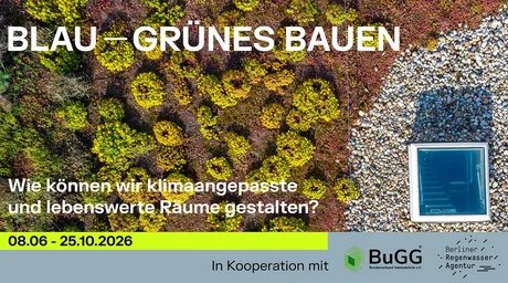 Einladung zur Vernissage "Blau-Grünes Bauen"