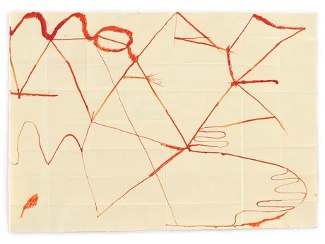 Hanns Schimansky, ohne Titel, 2025, Tusche, Faltung auf Papier, 26,5 x 38 cm