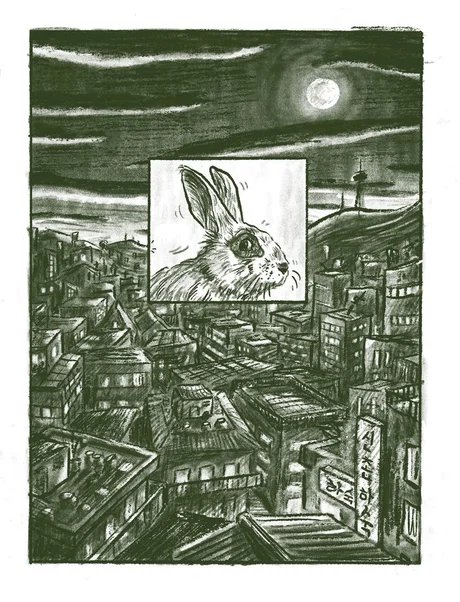 Alexandra Rügler, aus: Im Anderswo, 2025, Bleistift / Digitale Zeichnung 