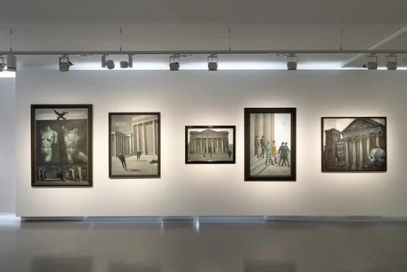 Ausstellungsansicht „KLASSE IN WEIßENSEE! Wolfgang Peuker und seine Schüler:innen", Stiftung Kunstforum Berliner Volksbank