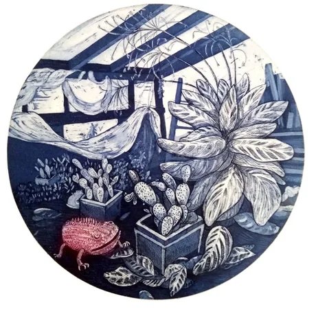 Gewächsfroschtabakhaus Aquatinta 32 cm 2026