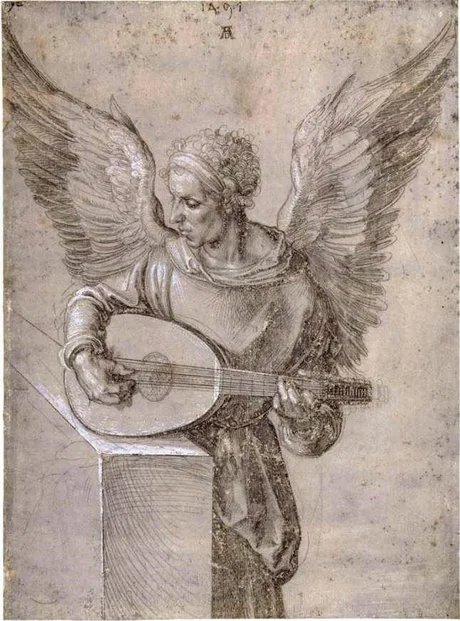 Albrecht Dürer, Engel mit Laute, 1497