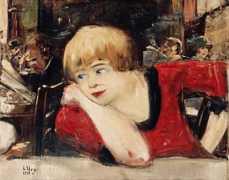 Lesser Ury: Mädchen im Romanischen Café, 1911