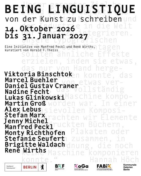 BEING LINGUISTIQUE – von der Kunst zu schreiben
