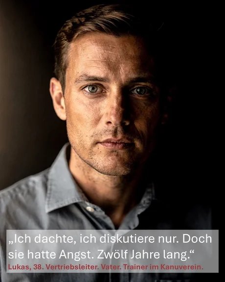 Gewalt. Passiert. Täglich. Neben. Dir.