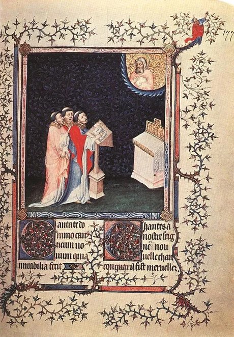 Cantate Domino - Psalter des Duc de Berry, Ps. 98 (97), zw. 1380 u. 1420