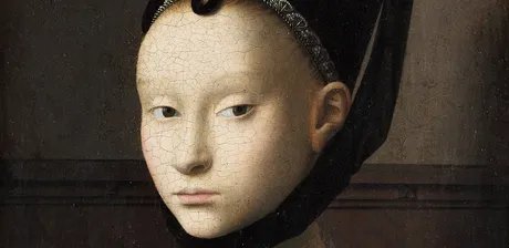 Petrus Christus, Bildnis einer jungen Dame (Detail), um 1470