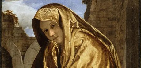 Giovanni Girolamo Savoldo, Die Venezianerin (Detail), um 1535