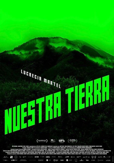 Filmposter des Dokumentarfilms "NUESTRA TIERRA" (2025) der argentinischen Regisseurin Lucrecia Martel