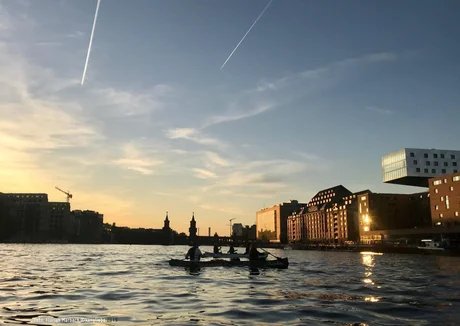 Kanufahrt am Osthafen