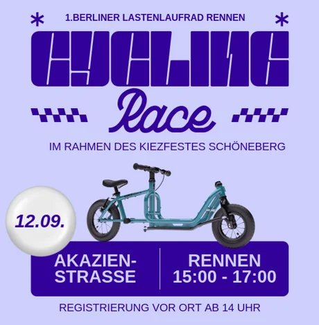 Erstes Berliner Lastenlaufrad-Rennen beim Kiezfest Schöneberg