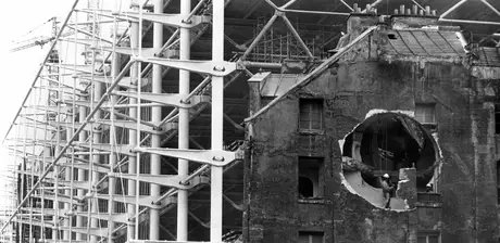 Gordon Matta-Clark, Conical Intersect, Detail, 1975