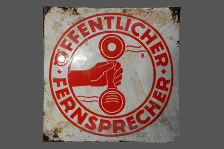 Emaille-Schild Öffentlicher Fernsprecher