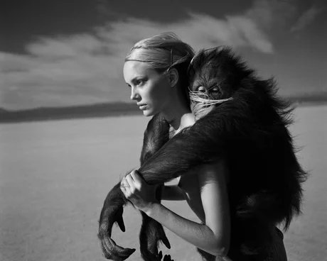 Michel Comte, Beauty and the Beast, Orangutan II - Mojave Desert, 1996