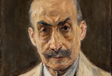 Max Liebermann, „Brustbild im Malerkittel“, 1922 (Detail)