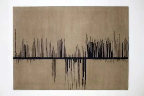 Sofie Dawo, Ohne Titel, 1960, Baumwolle, Wolle; Kette: braune Baumwolle, Schuss: schwarze und braune Wolle, H 115 cm, B 162 cm