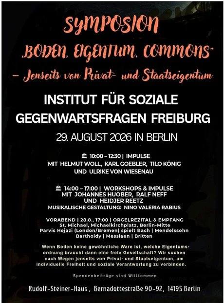 Symposion - Boden, Eigentum, Commons