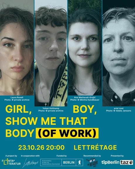GIRL, SHOW ME THAT BODY (OF WORK): FLINTA* LITERATURE NIGHT #8