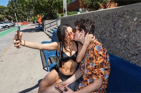 Couple Selfie, Aimee and Braden, both 18, University of Arizona, Tuscon, 2022 ┬®