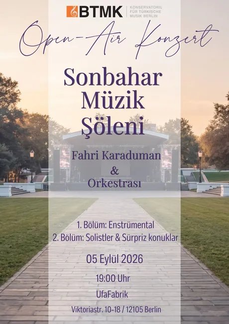 BTMK Konservatorium für türkische Musik Berlin: Sonbahar Müzik Şöleni