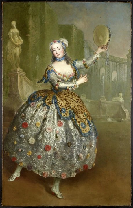 Antoine Pesne: Barbara Campanini als Bacchantin, um 1745. Öl auf Leinwand, 221 × 140 cm