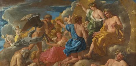 Nicolas Poussin, Helios und Phaëton mit Saturnus und den vier Jahreszeiten (Detail), 1629-1630