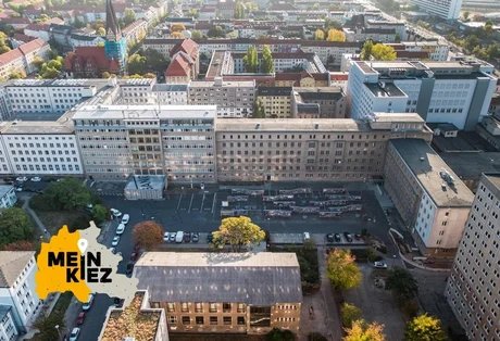 Blick auf die Ehemalige Stasi-Zentrale. Campus für Demokratie