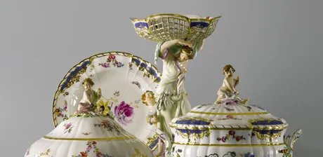 Teile aus dem Tafelservice für das Breslauer Schloss, KPM, Berlin, 1767/68