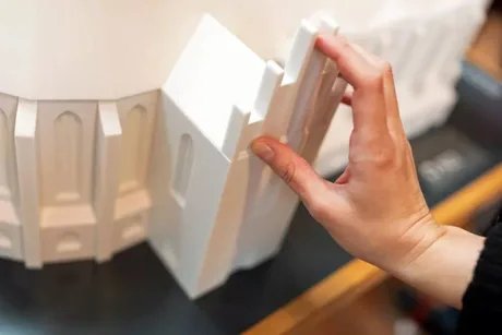 Tastmodell der Nikolaikirche in der Ausstellung