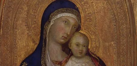 Lippo Memmi, Maria mit dem Kind (Detail), 1333