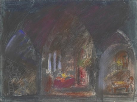 Lovis Corinth, Bühnenbildentwurf zu Johann Wolfgang von Goethes Faust I, 1922