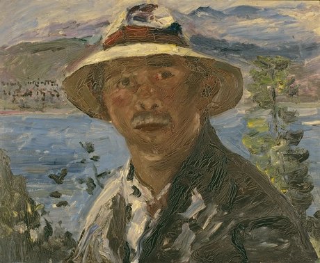 Lovis Corinth, Selbstporträt mit Strohhut, 1923, Kunstmuseum Bern