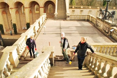 Putzen im Belvedere