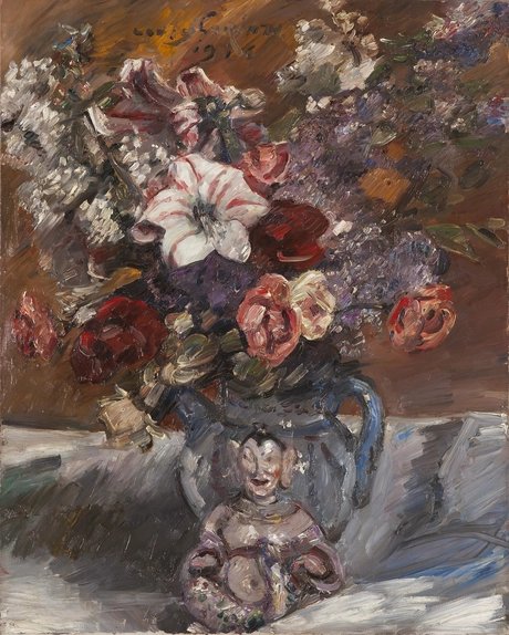 Lovis Corinth, Blumen mit chinesischer Pagode, 1916