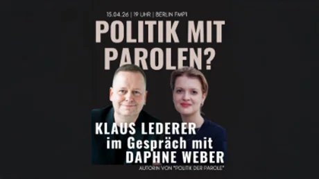 Daphne Weber und Klaus Lederer, Politik mit Parolen?, Key visual